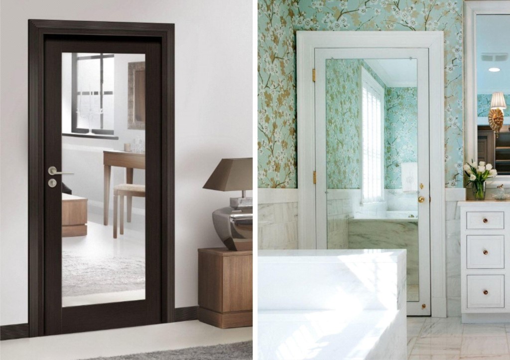 Двери с зеркалом