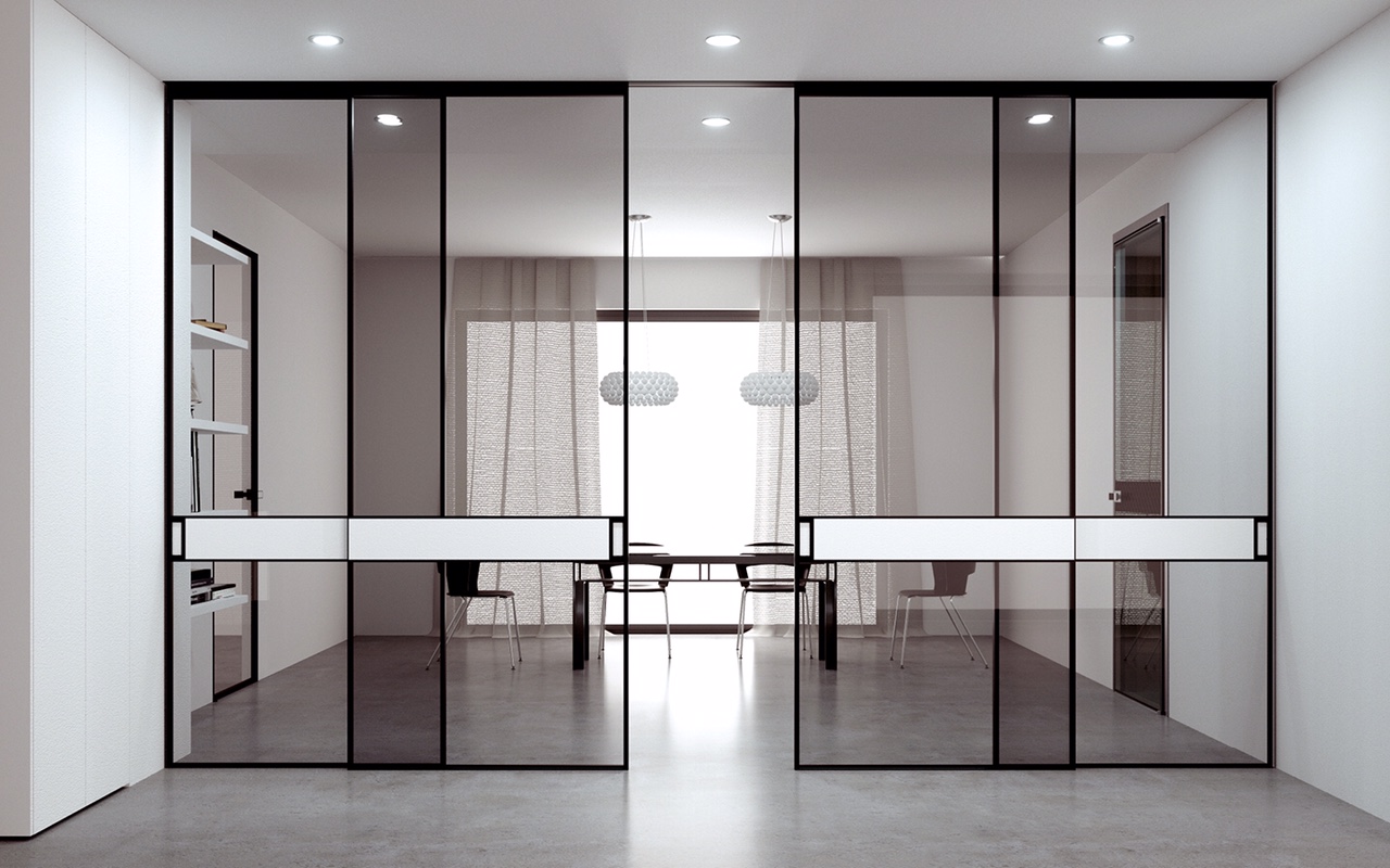 Раздвижные офисные перегородки