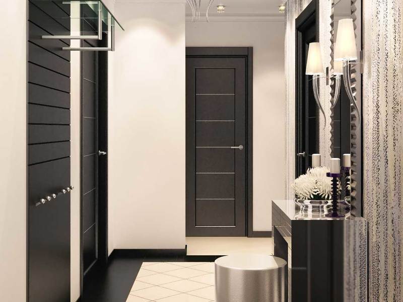 Темные двери в интерьере