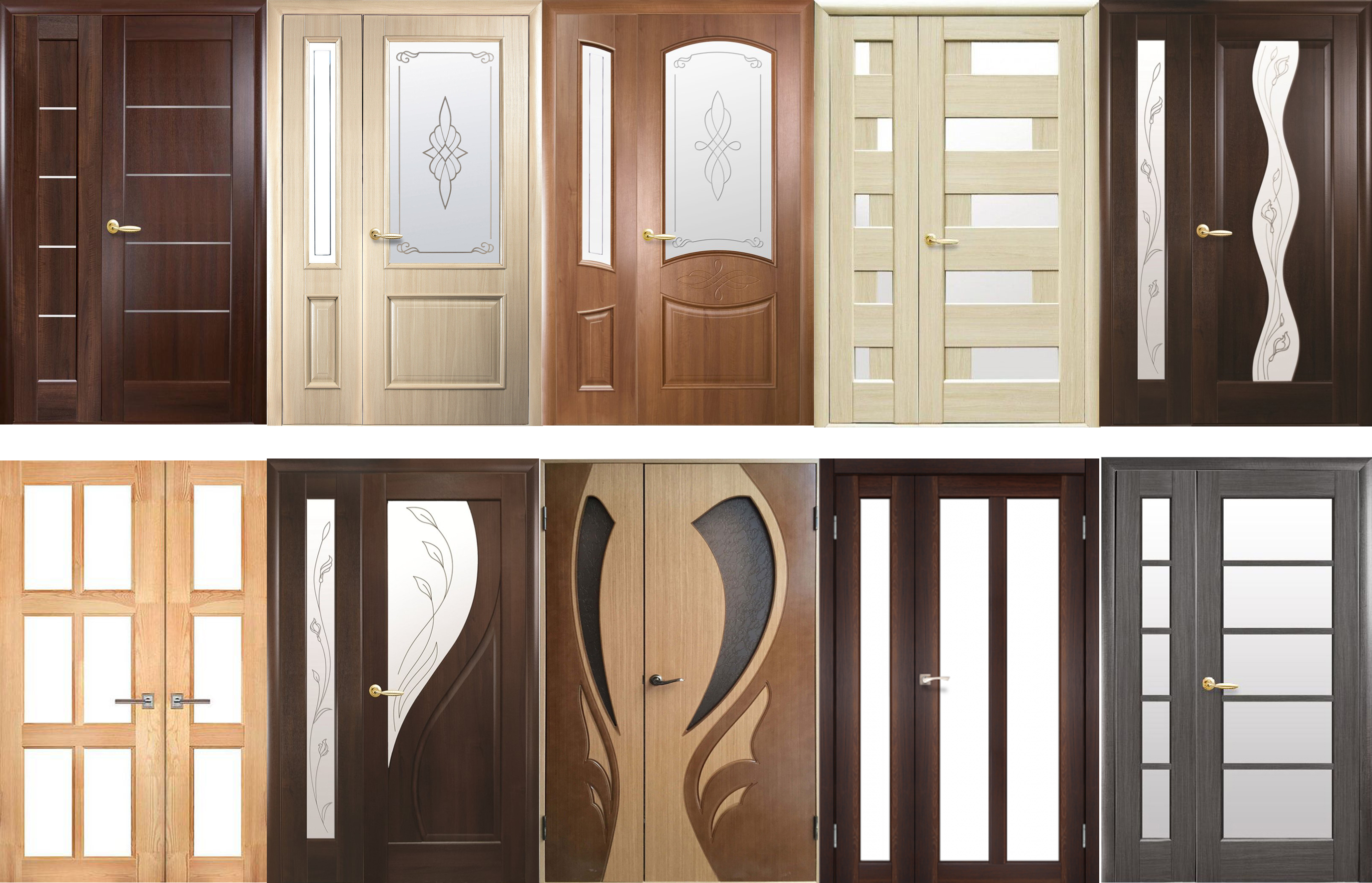 Двери межкомнатные полуторные в ассортименте